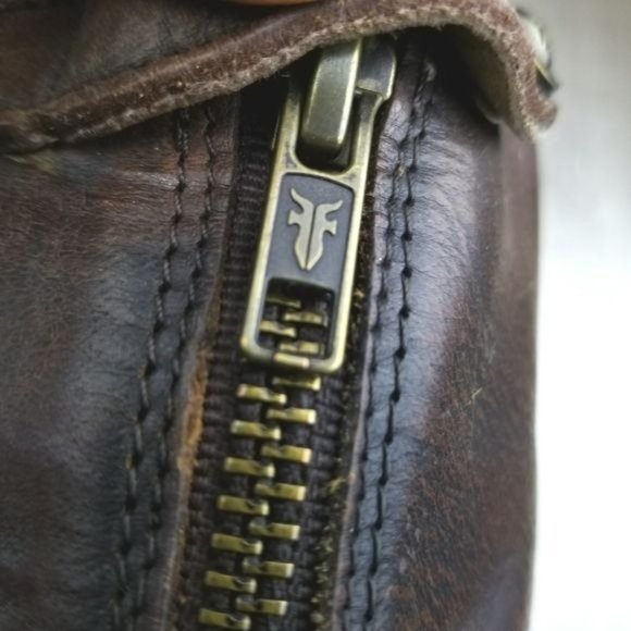 Frye Logo Embossed Melissa back button zip tall Riding Boots womens 6 - Picture 10 of 16
